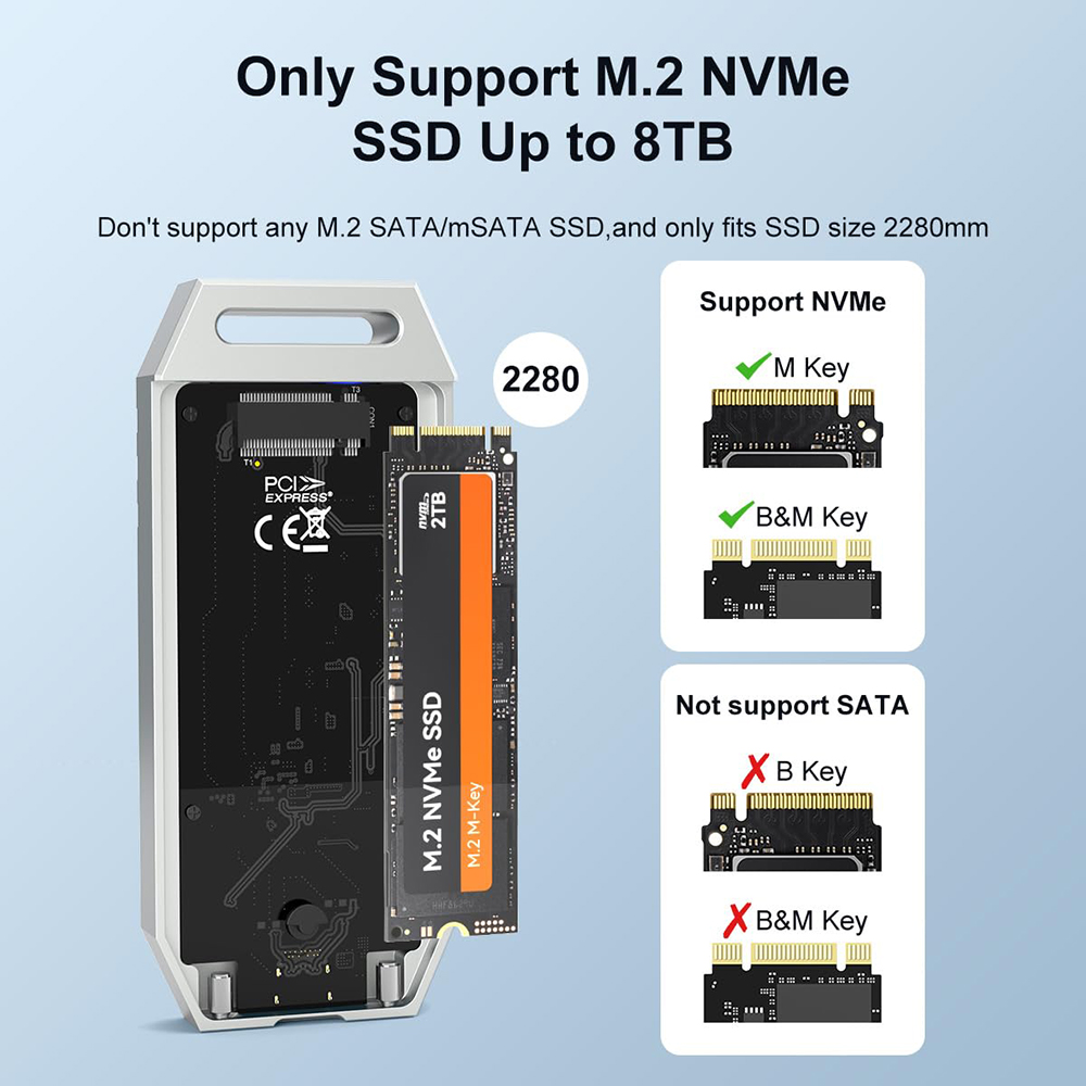 MAIWO-carcasa de SSD USB4 M.2, - 8Tb M2 Nvme Ssd reseña y precio